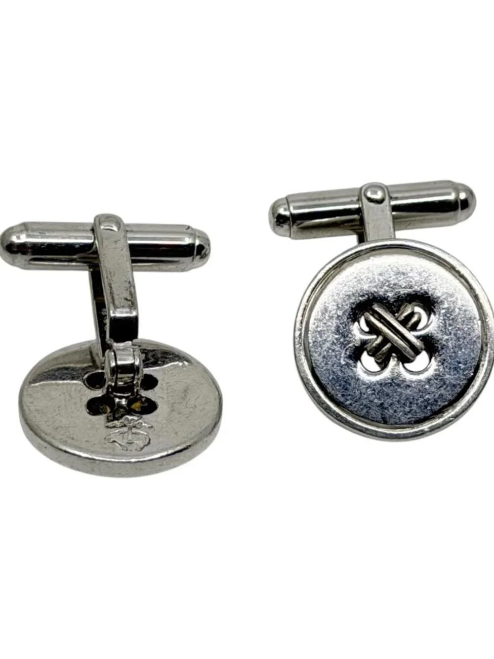 Brooks Brothers sterling silver button cufflinks - GM1267
